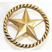Emenee OR201-ACO Premier Collection Star in Circle 1-3/4 inch x 1-3/4 inch in Antique Matte Copper Nautical Series
